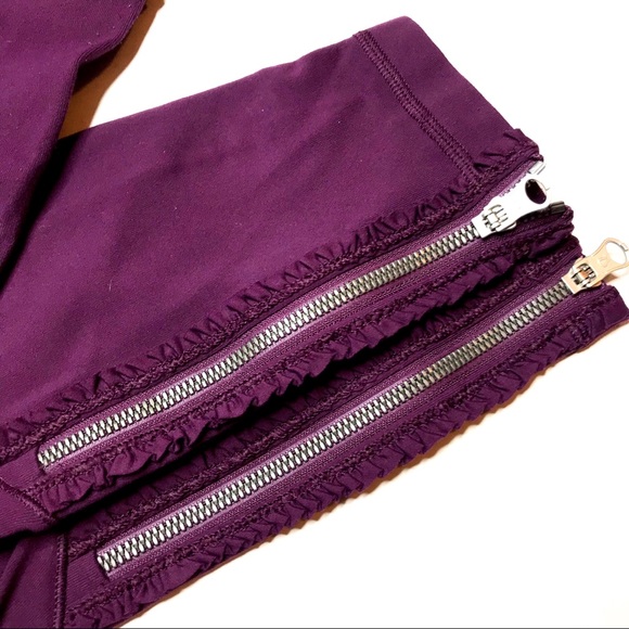 🍋Lululemon Plum Ruffled Up Wonder Under Pants - Picture 7 of 7